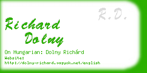 richard dolny business card